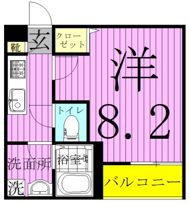 ボヌール松戸 302号室 間取り