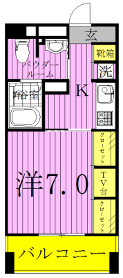 リブリ・柏中央 403号室 間取り