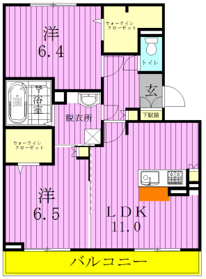 バリスサイトＥ 202号室 間取り