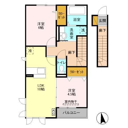 グリーンテリアＧⅠ 203号室 間取り