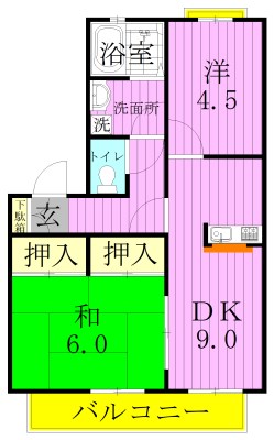 モアクレールヒメカ 205号室 間取り