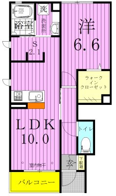 ミラリオ 105号室 間取り