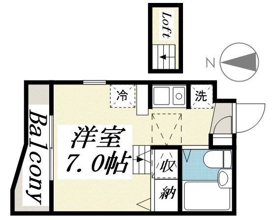 ジュネパレス新松戸第42 201号室 間取り