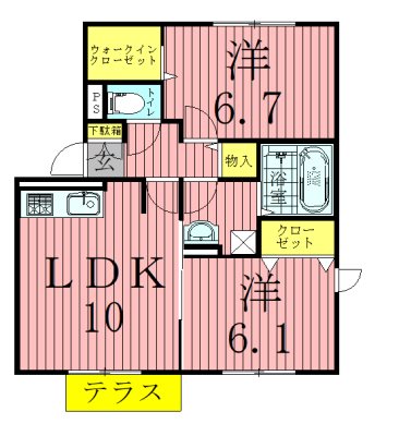 WIT柏 101号室 間取り