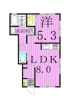 ヴィラージュ 107号室 間取り