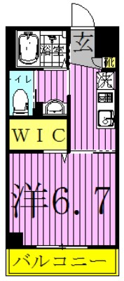 ｂ’CASA天王台 203号室 間取り