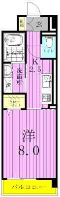アヴニールヒルズ 107号室 間取り