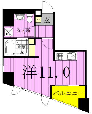 エンデュランス松戸 603号室 間取り