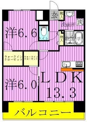 リアン 701号室 間取り