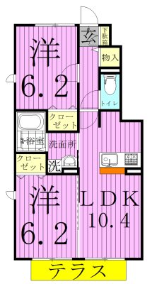ボナール(千駄堀） 101号室 間取り
