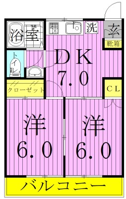 パステロード２番館 間取り図