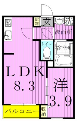 Fleurir松戸　～フルリエマツド～ 202号室 間取り
