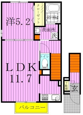 イーストヒルⅥ 202号室 間取り