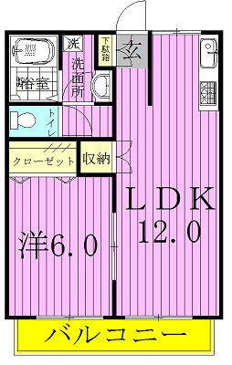 メゾン・オーキスB 103号室 間取り