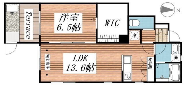 サニーテラス 102号室 間取り