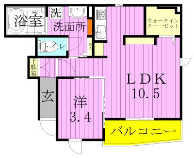 シャイン　ヴィラ 101号室 間取り