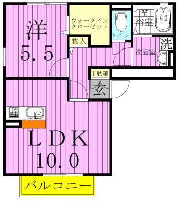 PEACEFULLY 301号室 間取り