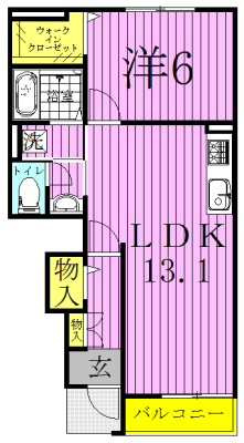 ラグーナＢ 101号室 間取り