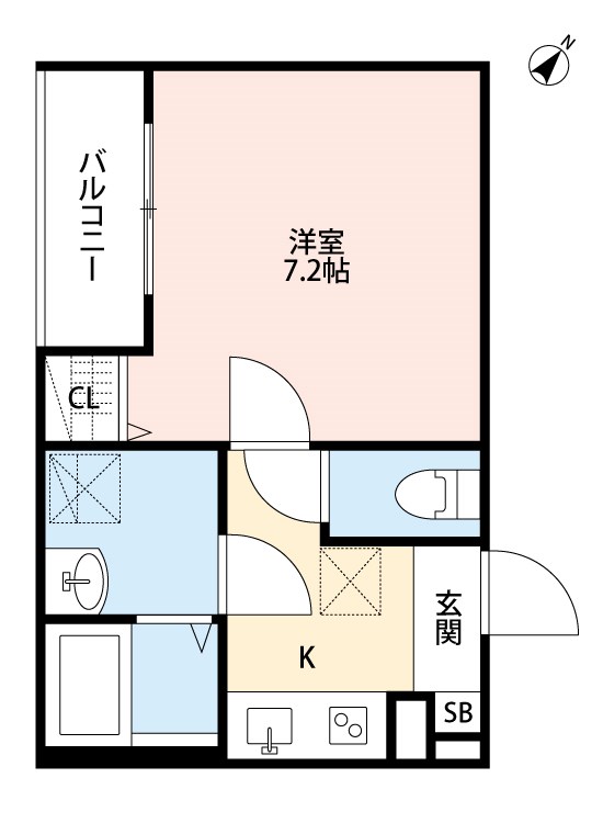 T.A柏市南柏2丁目Ⅱ 202号室 間取り