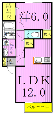 クレストパークＥ 102号室 間取り