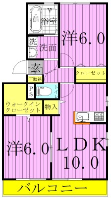メゾンドシャルマン 305号室 間取り