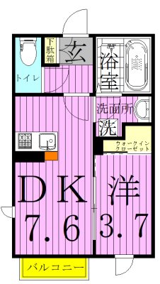 クレスト上本郷 101号室 間取り