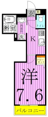 柏808タワー 402号室 間取り