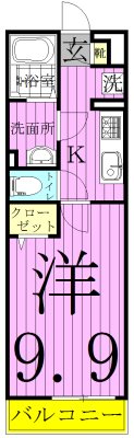 リブリ・エスポワール松戸 106号室 間取り