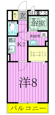 グランメール 203号室 間取り