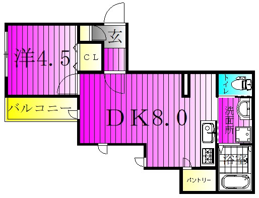 ベルデント柏中央 102号室 間取り