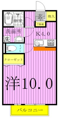 エテルナーレ 102号室 間取り