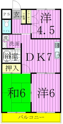ルナマンション 304号室 間取り