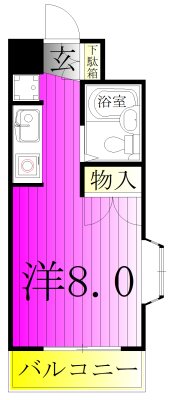 オーキスビル 4-Ｆ号室 間取り