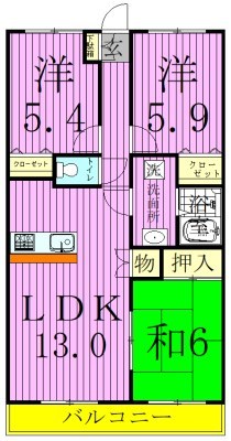 アバンドーネ高橋 306号室 間取り