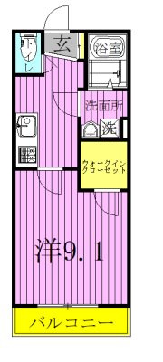 エストIJ IZUMI 202号室 間取り