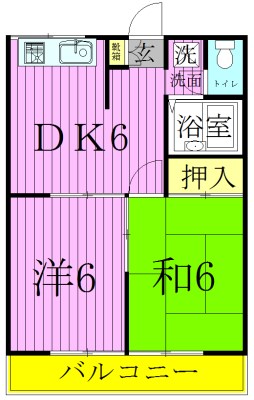 エステートピア堀内２  間取り図