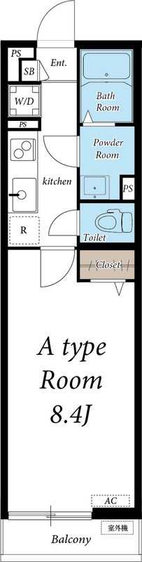 リブリ・C　West 101号室 間取り