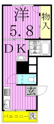 松戸第8マンション 721号室 間取り