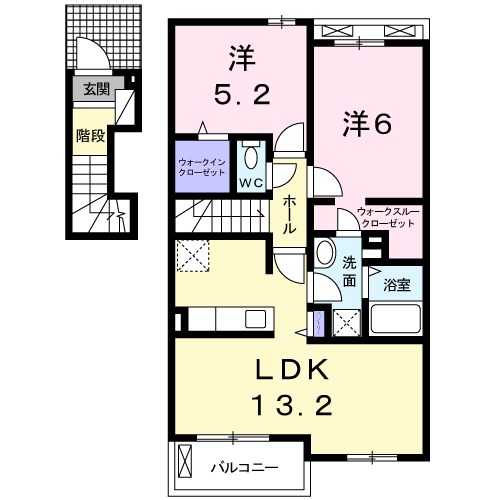 ツインウッドＢ 間取り図