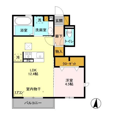 クレスト 101号室 間取り