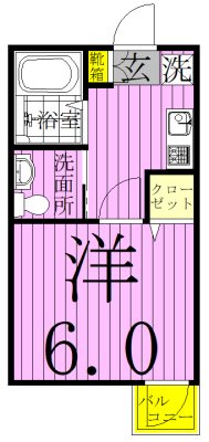 ジェンティーレ 204号室 間取り