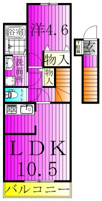 グランコンフォート 203号室 間取り