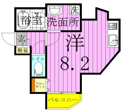 TRUTH　CHARME 203号室 間取り