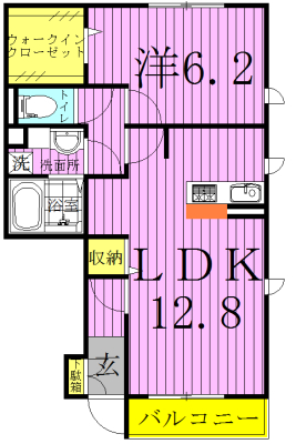 グリーンフォレストG 102号室 間取り