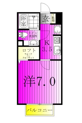 めぞんモナリエ 201号室 間取り