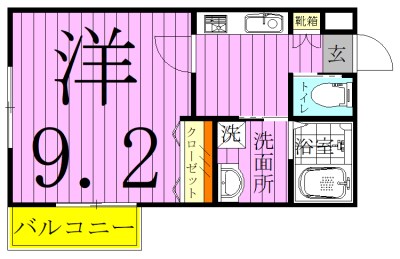 クレサージュ新松戸 303号室 間取り