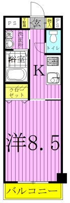 アーストンスクウェア 306号室 間取り