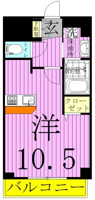 N-stage　Matsudo 509号室 間取り