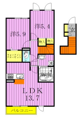 アミ・クール 202号室 間取り
