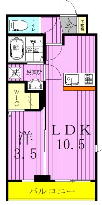 CRESCENT COURT　～クレセントコート～ 301号室 間取り